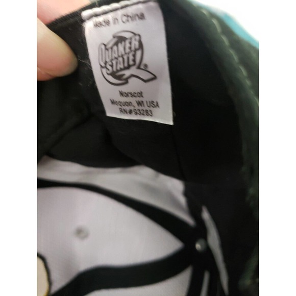 Nascar Jimmie Johnson Racing #48 Hat Snapback Mens Quaker State Black White - Picture 6 of 8